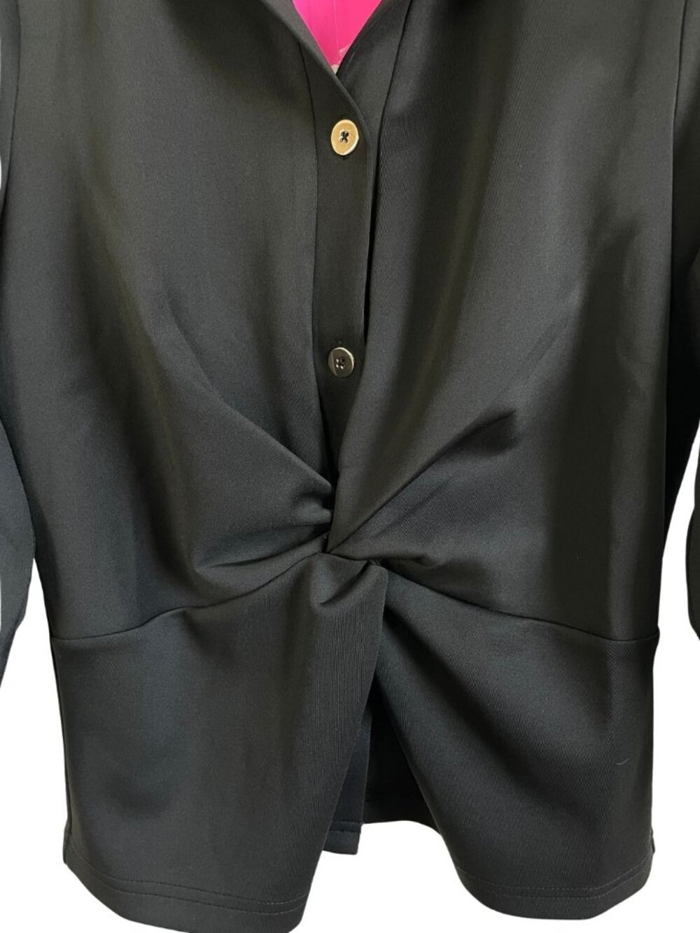 NWT Gretchen Scott Twist & Shout Top Black Sz S Minimalist Classic Resortwear - Picture 7 of 9